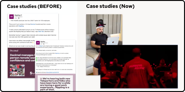 High production vs scrappy case study comparison
