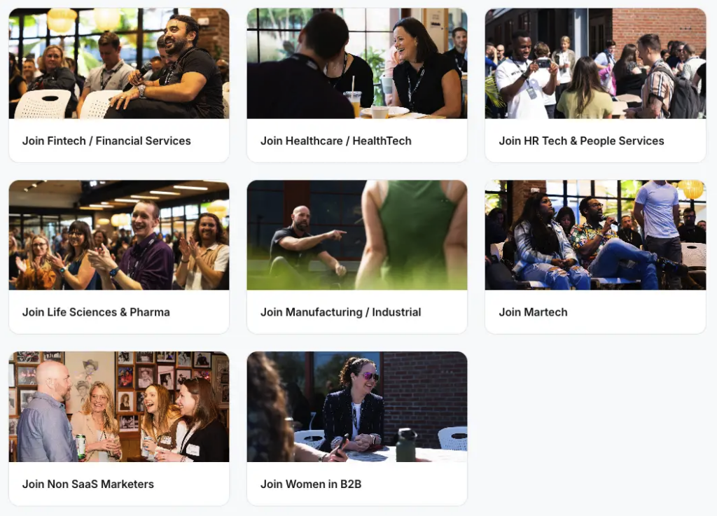 Collage of community subgroups.