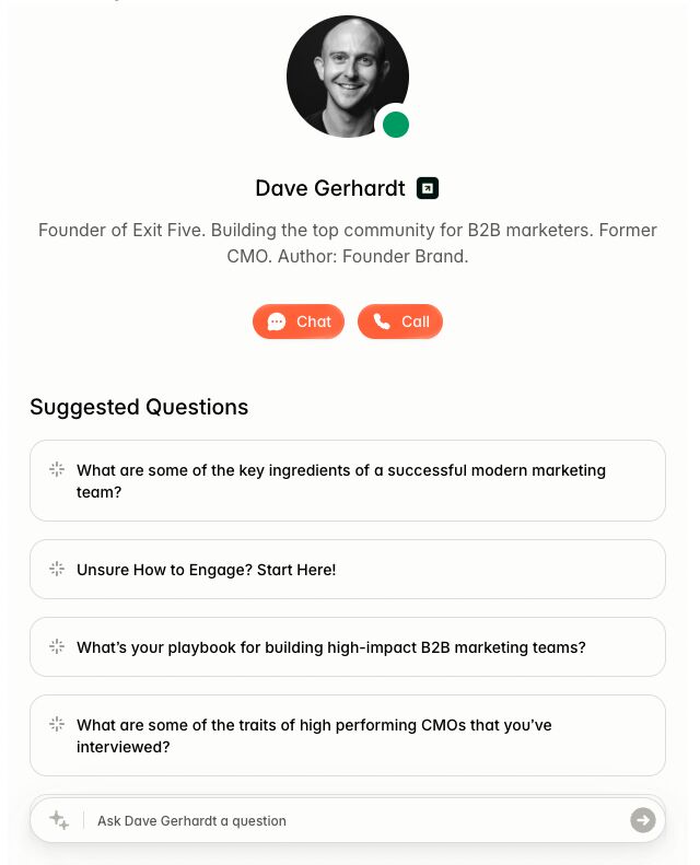 DaveBot community AI assistant mockup.