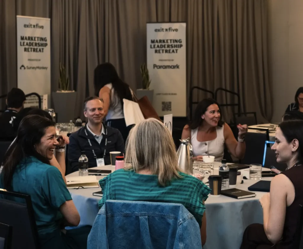 Marketing leaders on a peer advisory video call