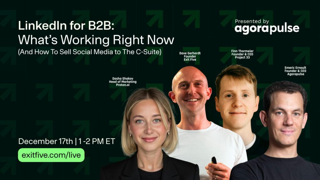Webinar promotion for B2B LinkedIn strategies