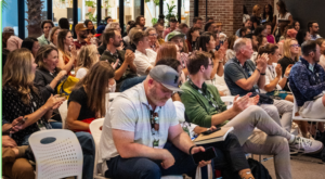 Audience engaged at a conference event