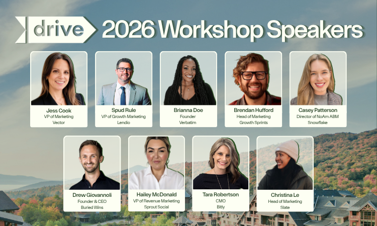 Drive 2026 by Exit Five workshop speakers with names and titles