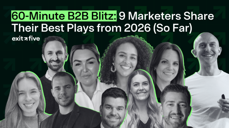 Webinar promotional image featuring marketers