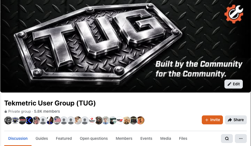 Tekmetric User Group logo and members