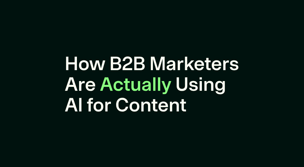 B2B marketers using AI for content