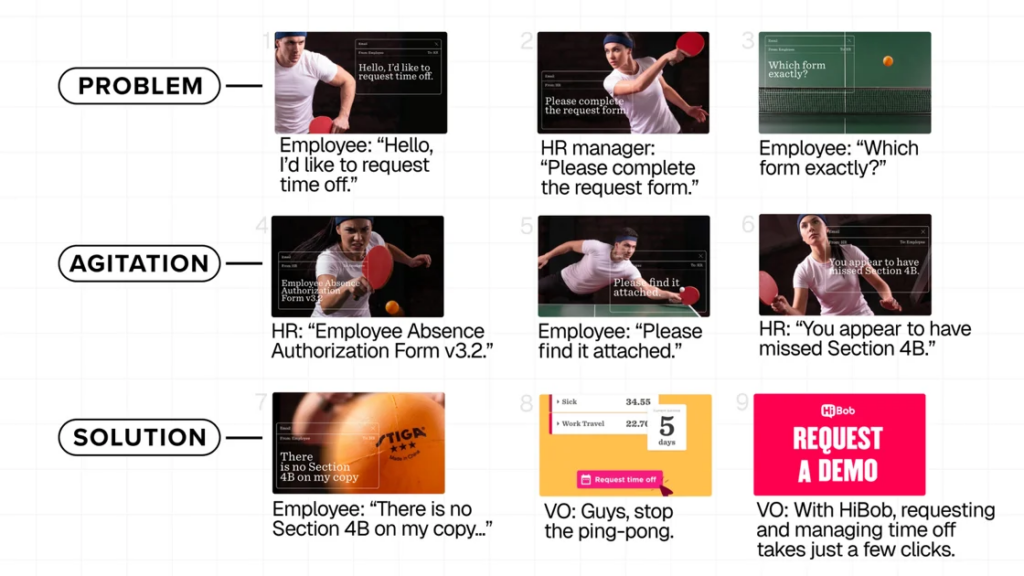 B2B Doesn't Have To Be Boring: 3 Tactics To Make Fun Ads For Boring Products 2 Humorous workplace ping-pong conflict