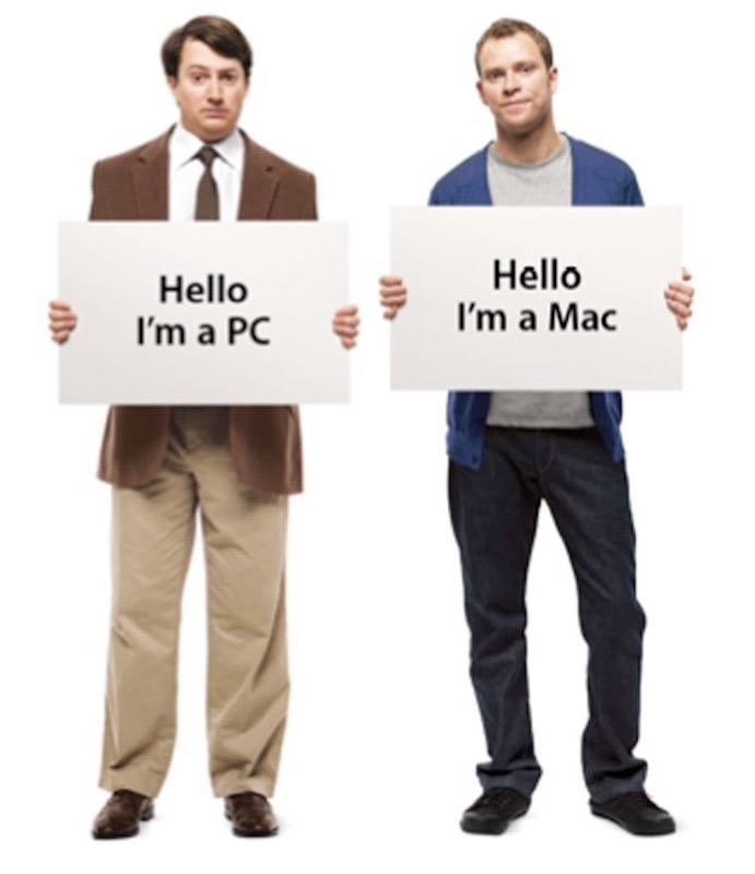 B2B Doesn't Have To Be Boring: 3 Tactics To Make Fun Ads For Boring Products 3 PC versus Mac advertisement concept