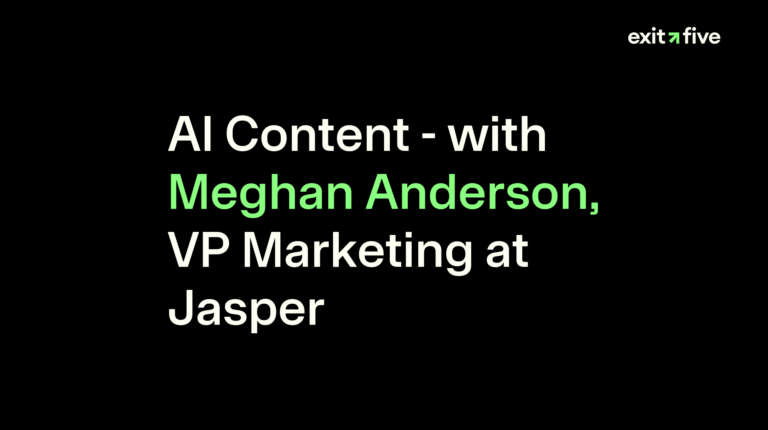 AI Content - with Meghan Anderson, VP Marketing at Jasper