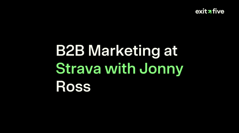 B2B Marketing at Strava with Jonny Ross