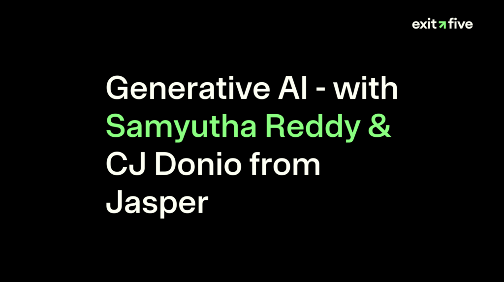 Generative AI - with Samyutha Reddy & CJ Donio from Jasper