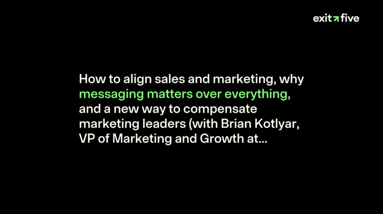 How to align sales and marketing, why messaging matters over everything, and a new way to compensate marketing leaders (with Brian Kotlyar, VP of Marketing and Growth at Hightouch)