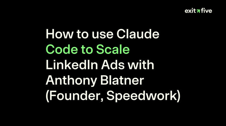 How to use Claude Code to Scale LinkedIn Ads with Anthony Blatner (Founder, Speedwork)