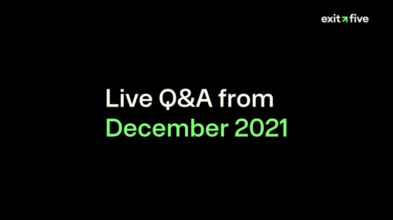 Live Q&A from December 2021